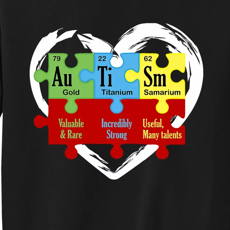 Autism Awareness Puzzle Chemical Element Funny Science Lover Sweatshirt