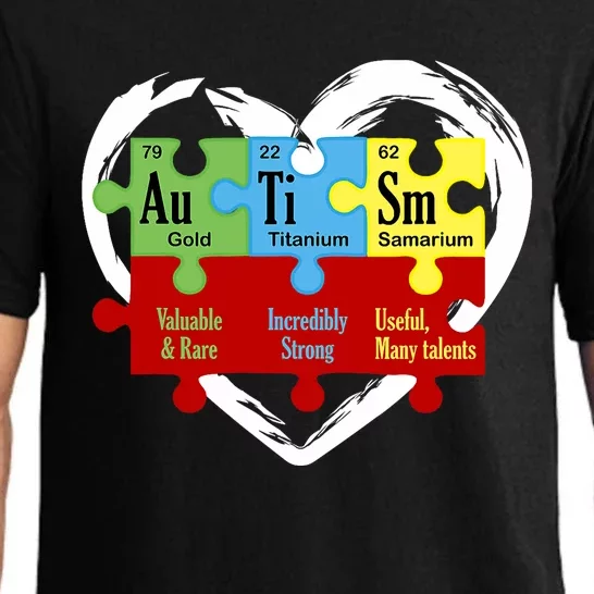 Autism Awareness Puzzle Chemical Element Funny Science Lover Pajama Set