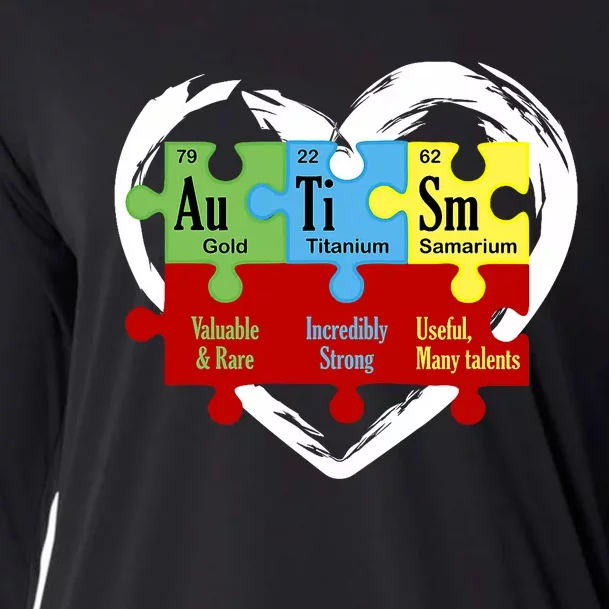 Autism Awareness Puzzle Chemical Element Funny Science Lover Cooling Performance Long Sleeve Crew