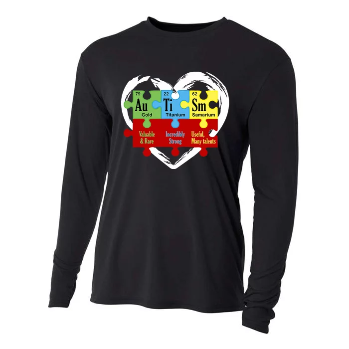 Autism Awareness Puzzle Chemical Element Funny Science Lover Cooling Performance Long Sleeve Crew