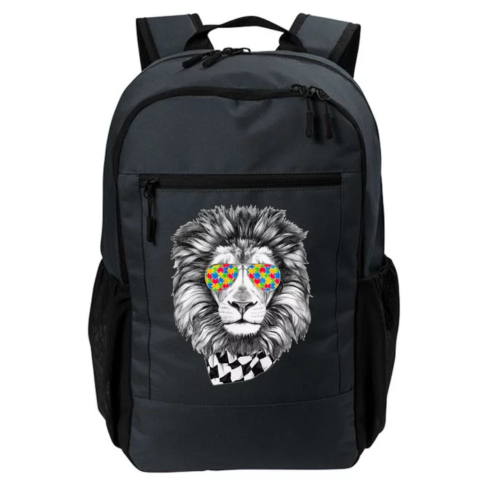 Autism Awareness Puzzle Sunglasses Lion Daily Commute Backpack