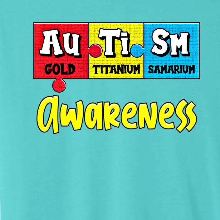 Autism Awareness Puzzle Chemical Elet Periodic Table Gift ChromaSoft Performance T-Shirt