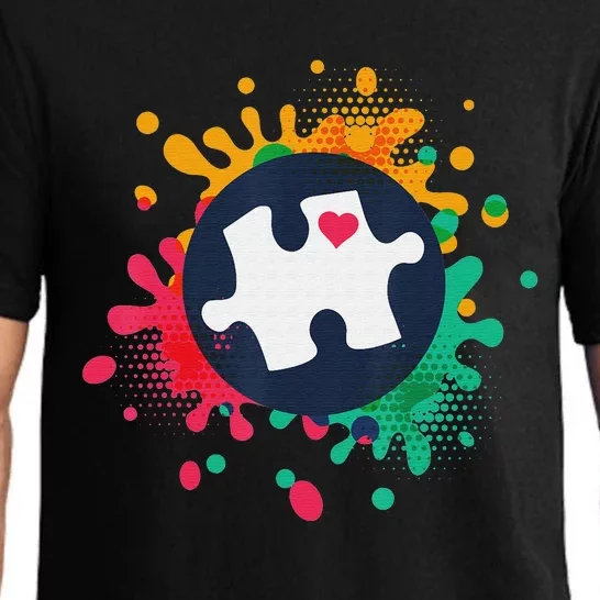 Autism Awareness Puzzle Piece Love Autistic Support Pajama Set