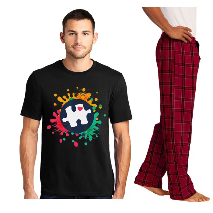 Autism Awareness Puzzle Piece Love Autistic Support Pajama Set