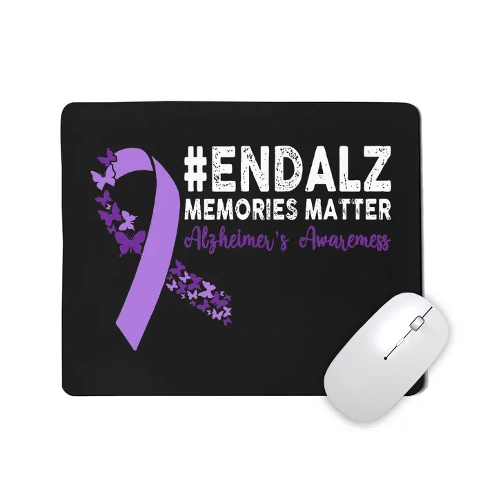 Alzheimers Awareness Purple Ribbon End Alzheimers Mousepad