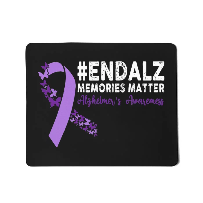 Alzheimers Awareness Purple Ribbon End Alzheimers Mousepad