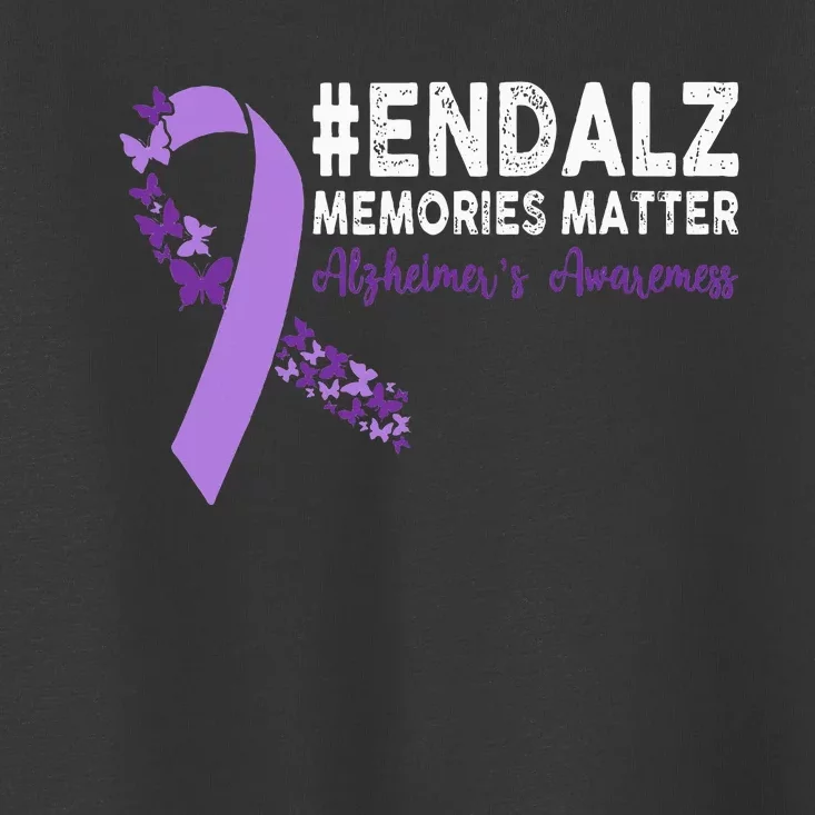 Alzheimers Awareness Purple Ribbon End Alzheimers Toddler T-Shirt