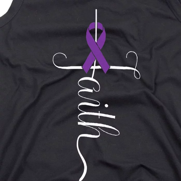 Alzheimer's Awareness Purple Ribbon Dementia Mom Dad Grandpa Tank Top