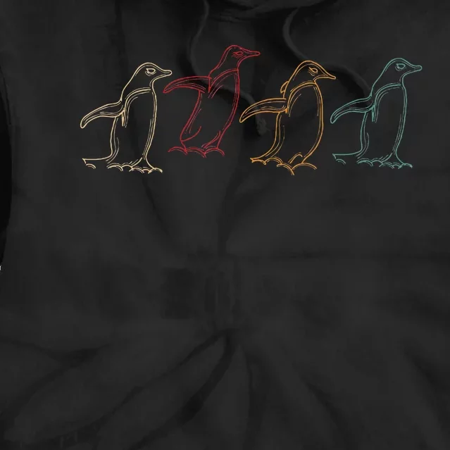 Antartica Animal Penguin Tie Dye Hoodie