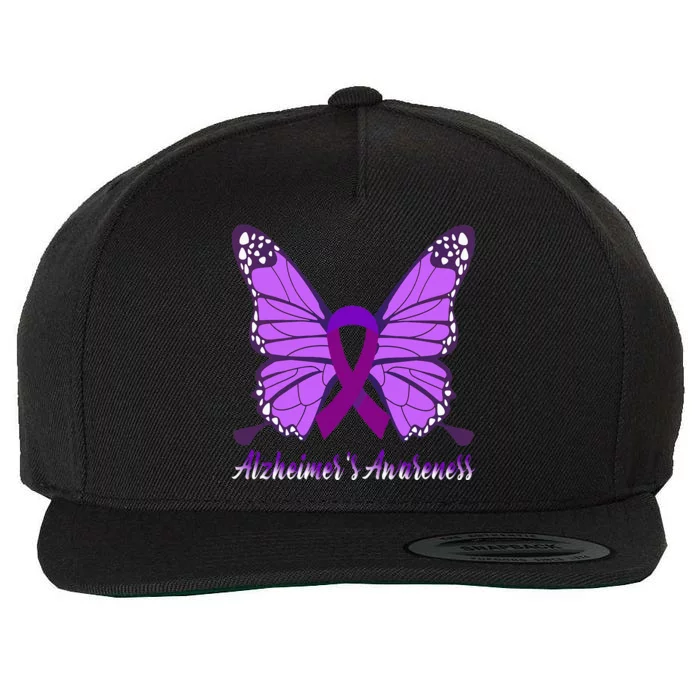 Alzheimer Awareness Purple Ribbon The End Of Alzheimer Wool Snapback Cap