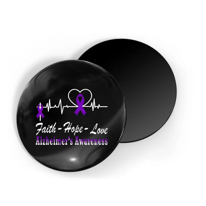 Alzheimer Awareness Purple Ribbon The End Of Alzheimers Magnet