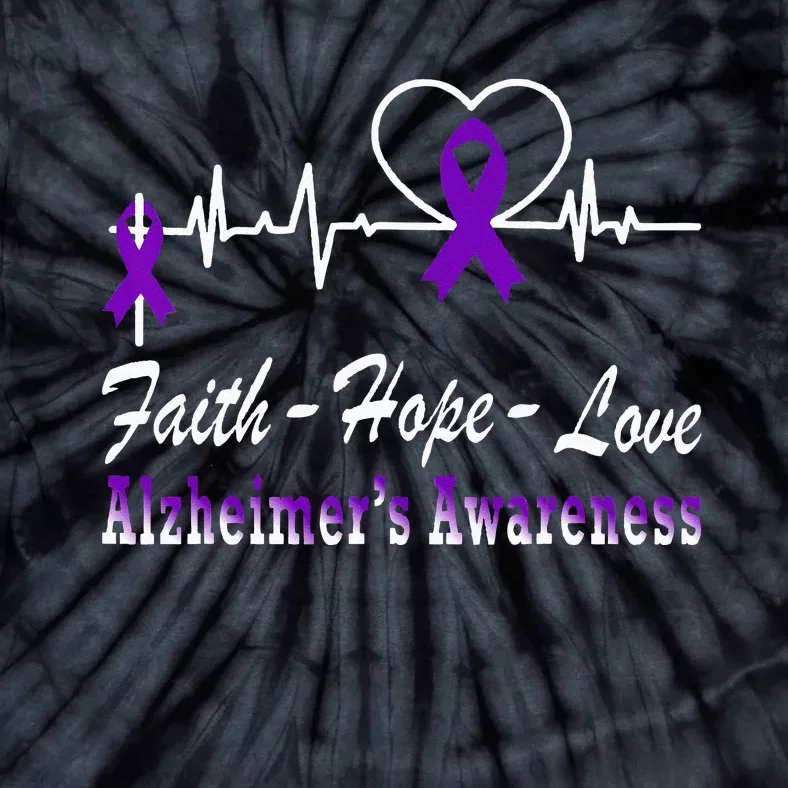 Alzheimer Awareness Purple Ribbon The End Of Alzheimers Tie-Dye T-Shirt