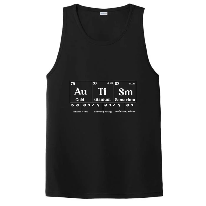 Autism Awareness Puzzle Chemical Element Gifft Performance Tank