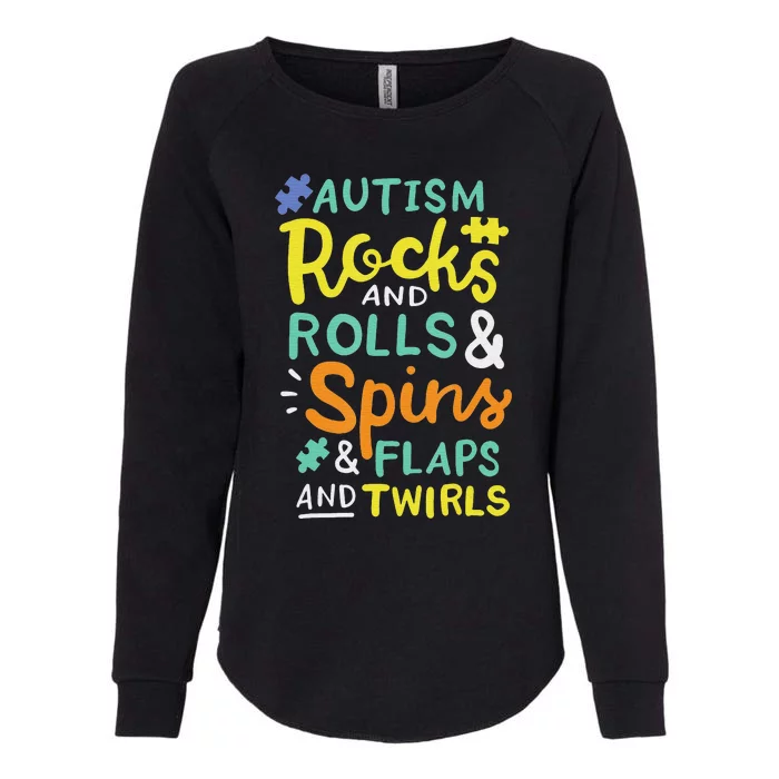 Autism Awareness Puzzle Piece Love Autistic Support Womens California Wash Sweatshirt