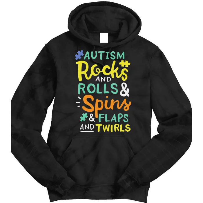 Autism Awareness Puzzle Piece Love Autistic Support Tie Dye Hoodie