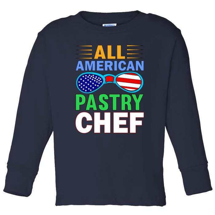 All American Pastry Chef Toddler Long Sleeve Shirt