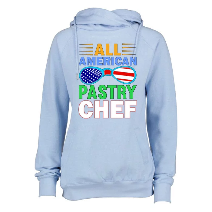 All American Pastry Chef Womens Funnel Neck Pullover Hood