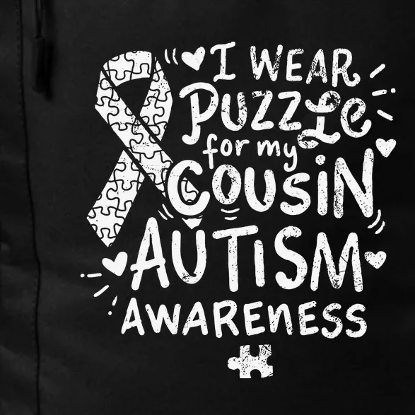 Autism Awareness Puzzle Ribbon Gift Cousin Daily Commute Backpack