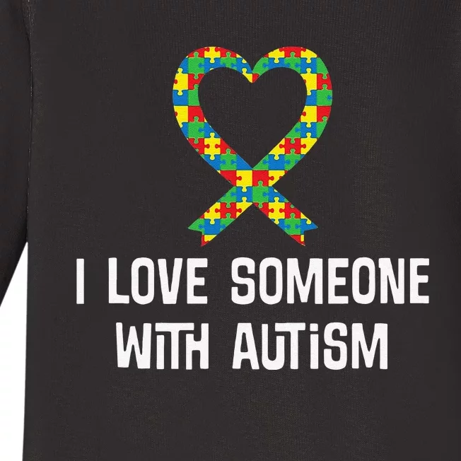 Autism Awareness Puzzle Ribbon Heart Baby Long Sleeve Bodysuit