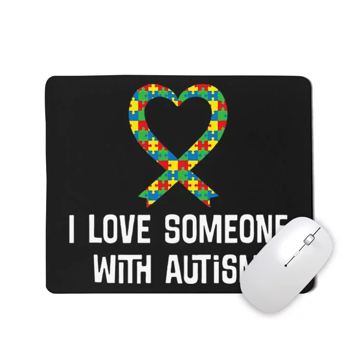 Autism Awareness Puzzle Ribbon Heart Mousepad