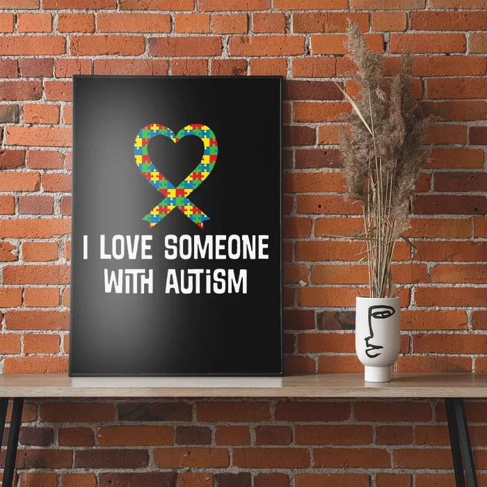 Autism Awareness Puzzle Ribbon Heart Poster