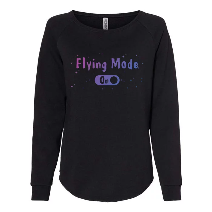 Airplane Airline Pilot Aviation Aircraft Flying Mode Flight Gift Womens California Wash Sweatshirt