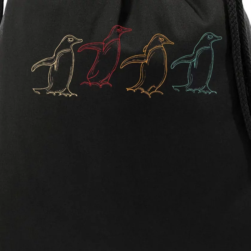 Antartica Animal Penguin Drawstring Bag