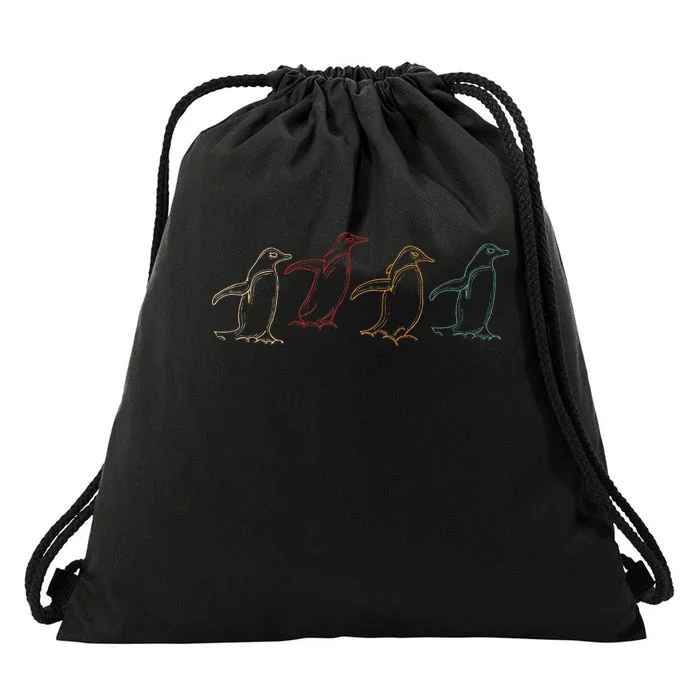 Antartica Animal Penguin Drawstring Bag