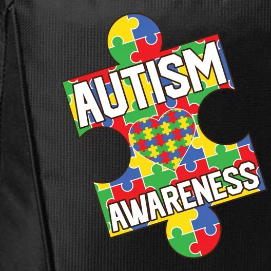 Autism Awareness Puzzle Piece Awareness City Backpack