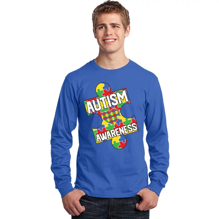 Autism Awareness Puzzle Piece Awareness Tall Long Sleeve T-Shirt