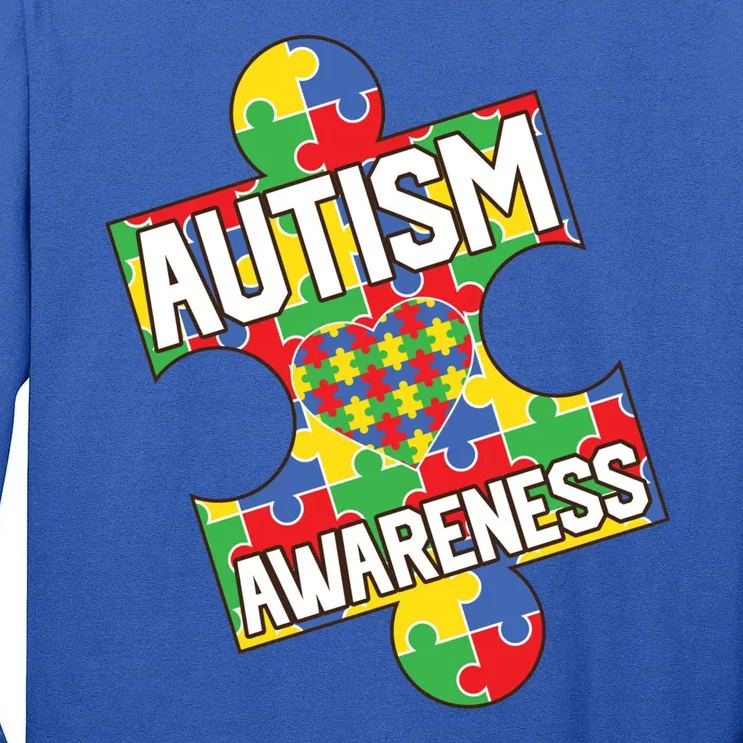 Autism Awareness Puzzle Piece Awareness Tall Long Sleeve T-Shirt