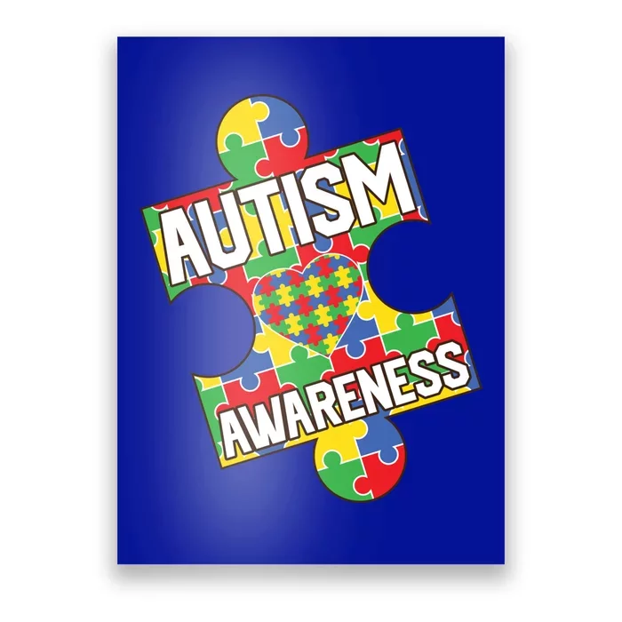 Autism Awareness Puzzle Piece Awareness Poster