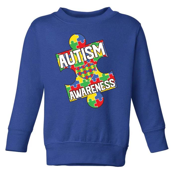 Autism Awareness Puzzle Piece Awareness Toddler Sweatshirt