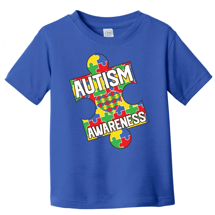 Autism Awareness Puzzle Piece Awareness Toddler T-Shirt