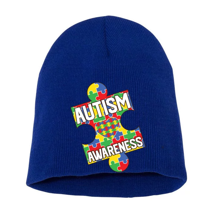 Autism Awareness Puzzle Piece Awareness Short Acrylic Beanie