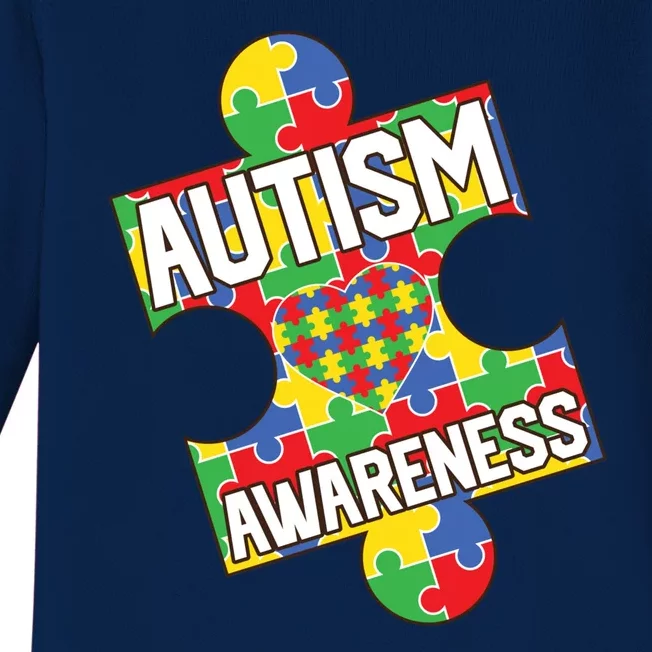 Autism Awareness Puzzle Piece Awareness Baby Long Sleeve Bodysuit