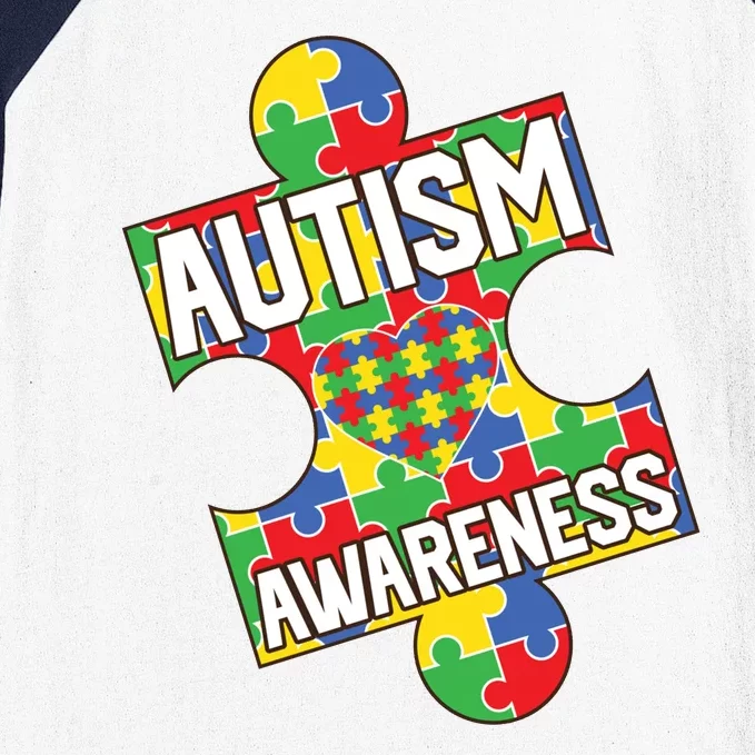 Autism Awareness Puzzle Piece Awareness Baseball Sleeve Shirt