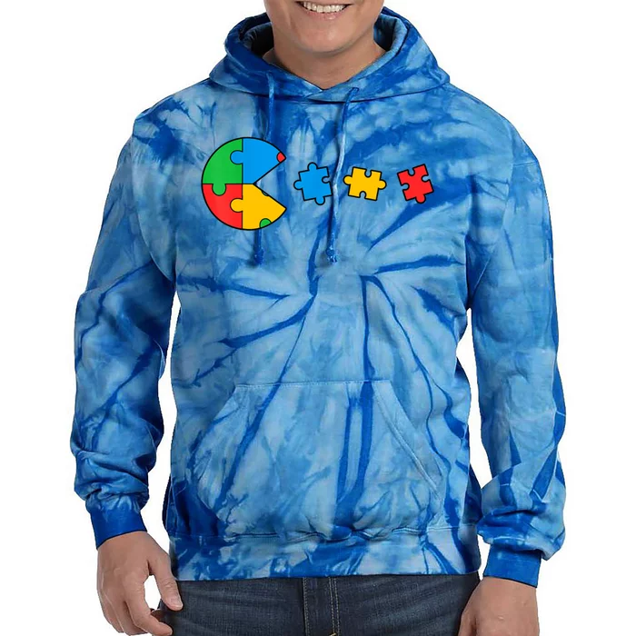 Autism Awareness Puzzles Funny Puzzle Pieces Tie Dye Hoodie