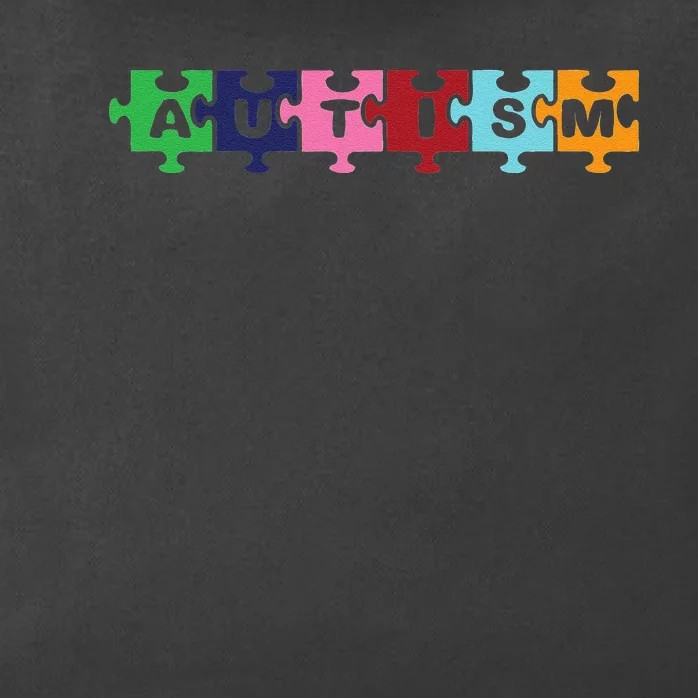 Autism Awareness PUZZLE Zip Tote Bag