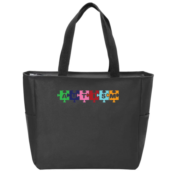 Autism Awareness PUZZLE Zip Tote Bag