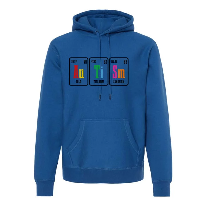 Autism Awareness Periodic Table Elets Neurodiversity Gift Premium Hoodie