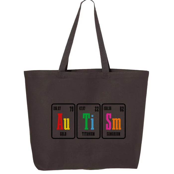 Autism Awareness Periodic Table Elets Neurodiversity Gift 25L Jumbo Tote