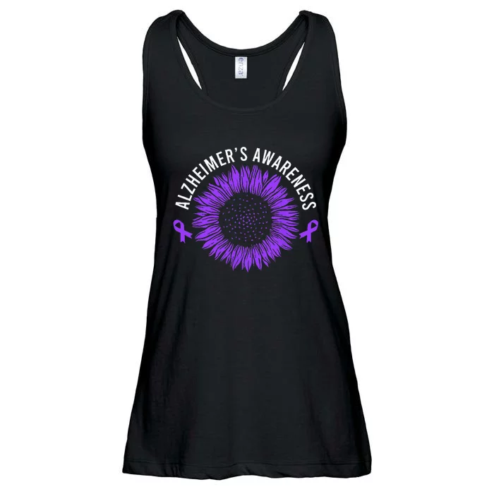 Alzheimer´s Awareness Purple Ribbon Ladies Essential Flowy Tank