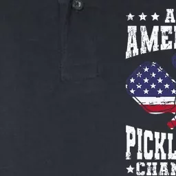 All American Pickleball Champion Patriotic Paddleball Softstyle Adult Sport Polo