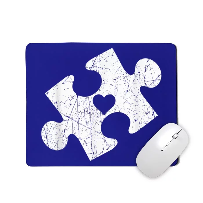 Autism Awareness Puzzle Piece Heart Autistic Mousepad