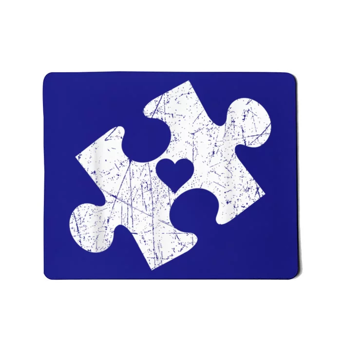 Autism Awareness Puzzle Piece Heart Autistic Mousepad