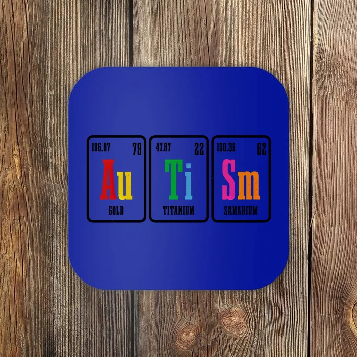 Autism Awareness Periodic Table Elets Neurodiversity Gift Coaster