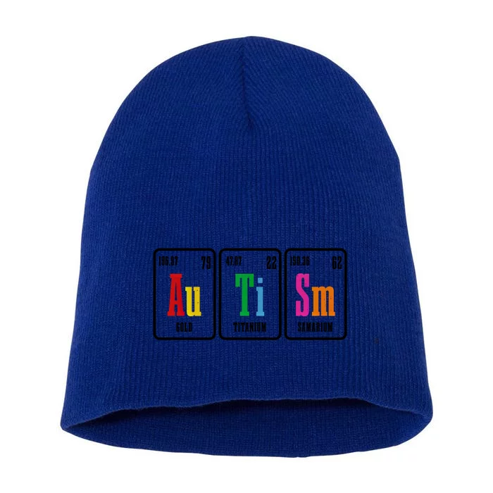 Autism Awareness Periodic Table Elets Neurodiversity Gift Short Acrylic Beanie