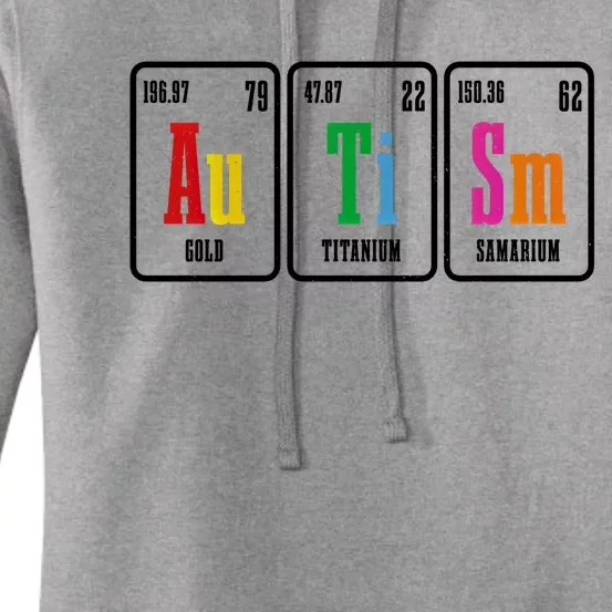 Autism Awareness Periodic Table Elets Neurodiversity Gift Women's Pullover Hoodie