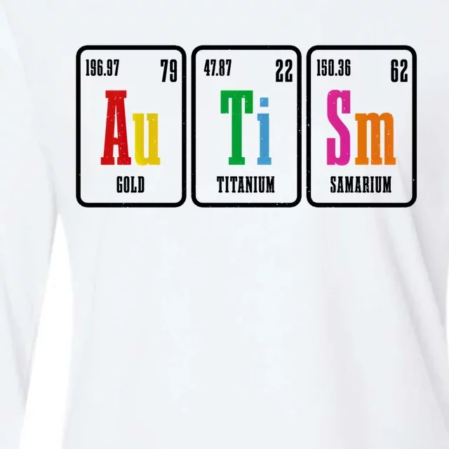 Autism Awareness Periodic Table Elets Neurodiversity Gift Womens Cotton Relaxed Long Sleeve T-Shirt